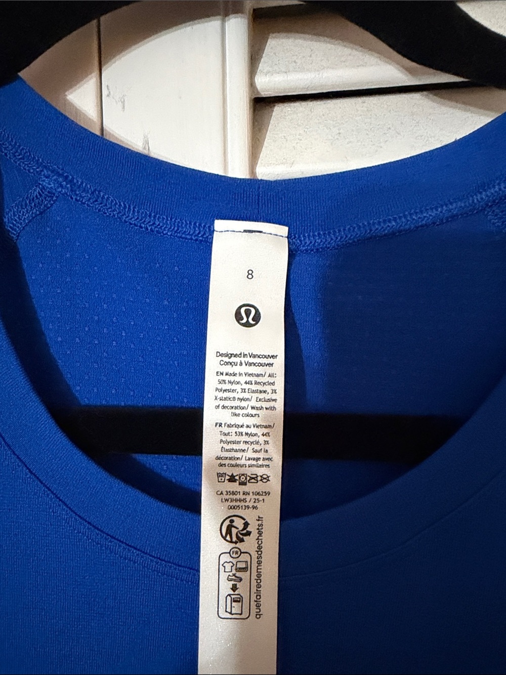 lululemon athletica Royal Blue Short Sleeve Performance Tee - Picture 2 of 3